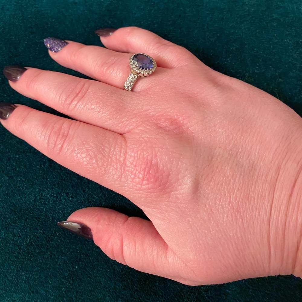 QVC Diamonique Sterling Silver Ring - Picture 4 of 16